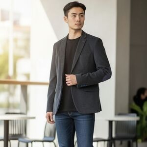 Lauren Ralph Lauren 44R Corduroy Blazer Elbow Pads Brown Unique dog print